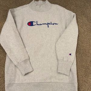 Champion reverse weave Mock neck sweatshirt written logo